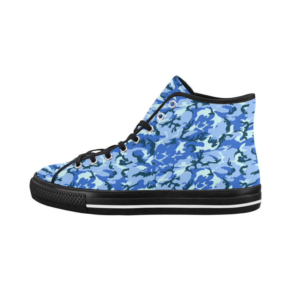 Woodland Blue Camouflage Vancouver H Women's Canvas Shoes (1013-1)