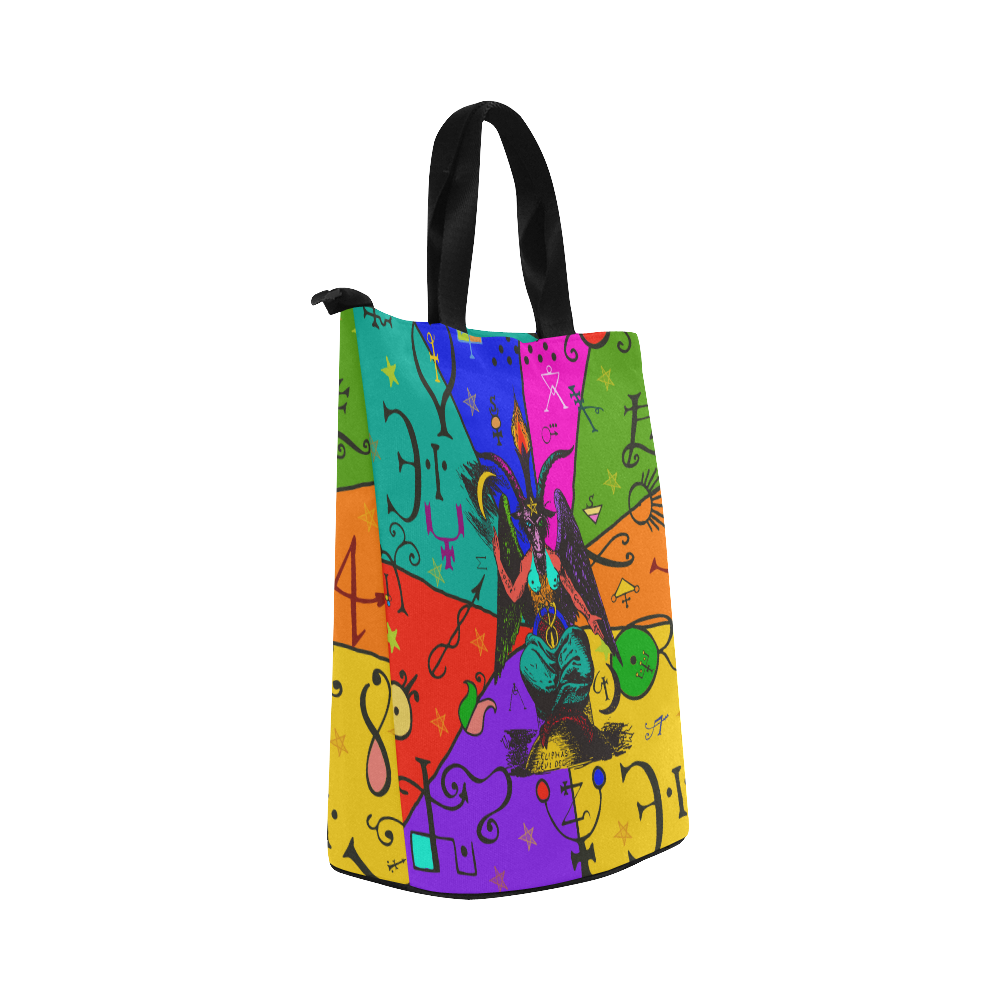 Awesome Baphomet Popart Nylon Lunch Tote Bag (Model 1670)