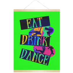 Break Dancing Colorful / Green Hanging Poster 18"x24"