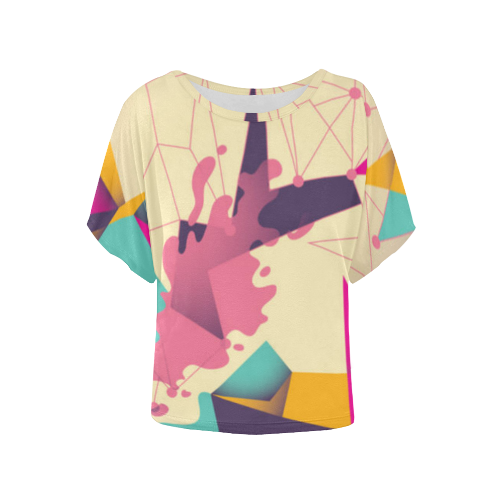 bb 20158 Women's Batwing-Sleeved Blouse T shirt (Model T44)