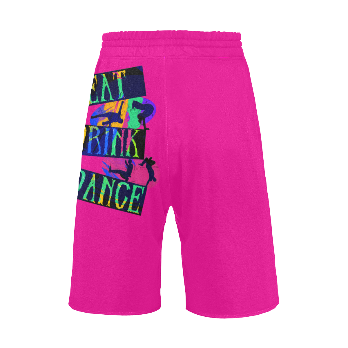 Break Dancing Colorful on Pink Men's All Over Print Casual Shorts (Model L23)