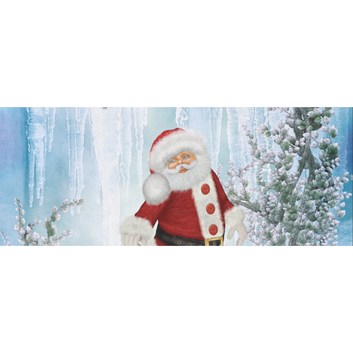 Santa Claus with penguin Gift Wrapping Paper 58"x 23" (5 Rolls)