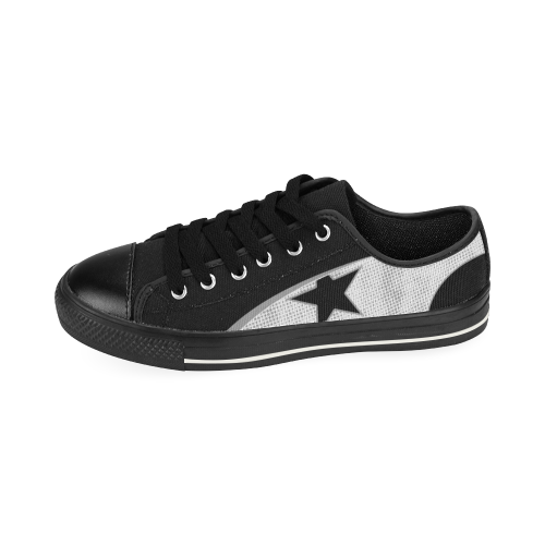 STAR_WHITE M Men's Classic Canvas Shoes (Model 018)