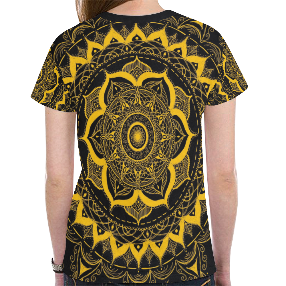 MANDALA SUNSHINE New All Over Print T-shirt for Women (Model T45)