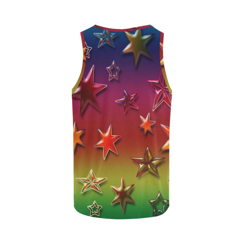 Rainbow Stars All Over Print Tank Top for Women (Model T43)