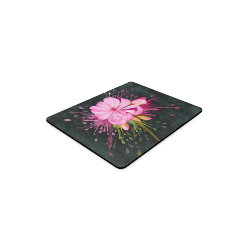 Pink flower, color splash, floral eruption Rectangle Mousepad