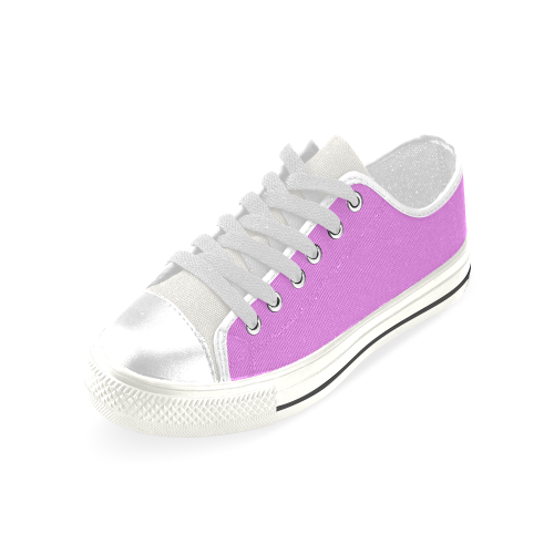 color violet Low Top Canvas Shoes for Kid (Model 018)