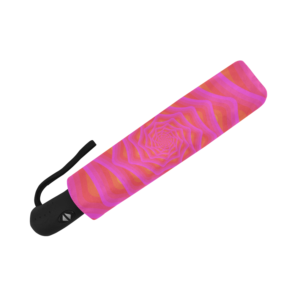 Pink spiral Auto-Foldable Umbrella (Model U04)