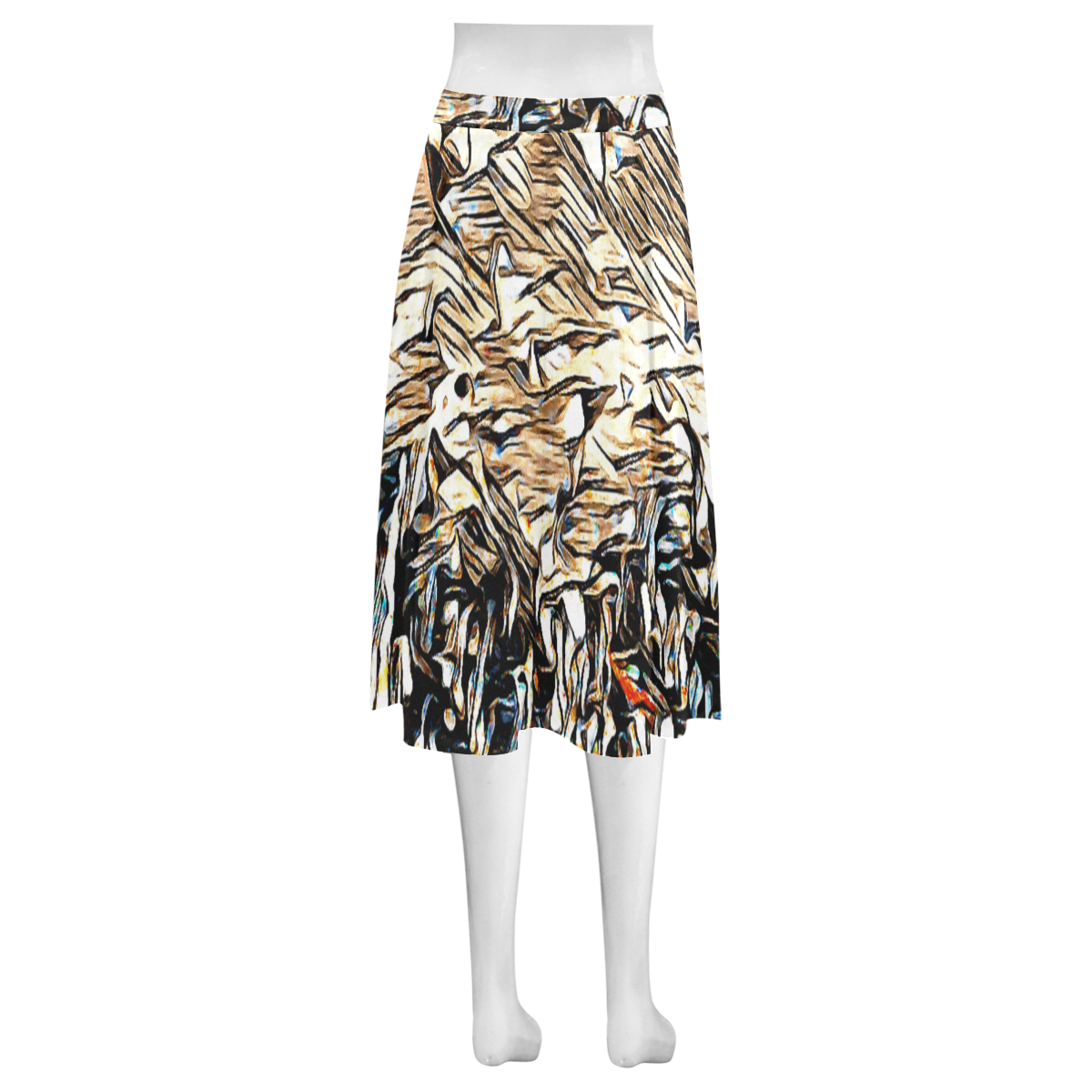 Beach Jazz Mnemosyne Women's Crepe Skirt (Model D16)