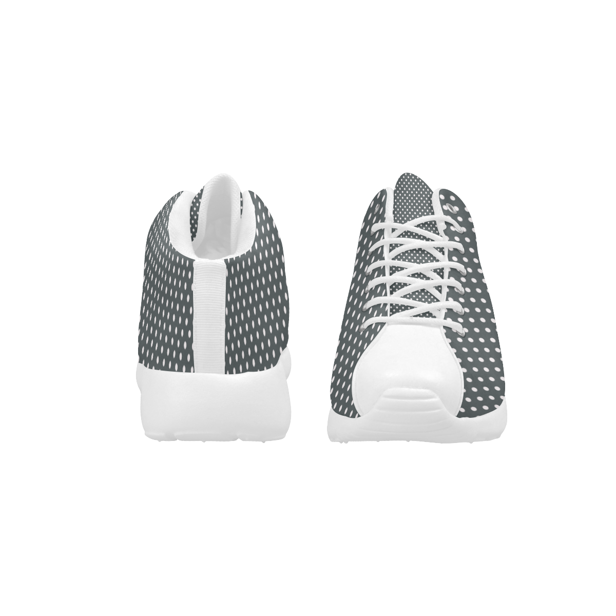 Silver polka dots Women's Basketball Training Shoes (Model 47502)