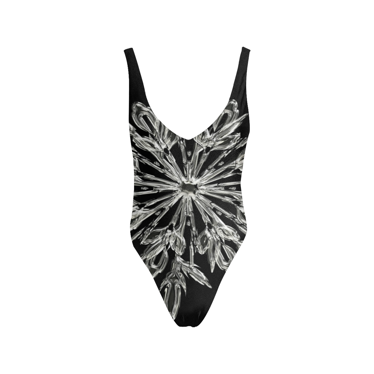 ice-crystal Sexy Low Back One-Piece Swimsuit (Model S09)