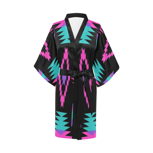Aztec - Hot Pink Kimono Robe