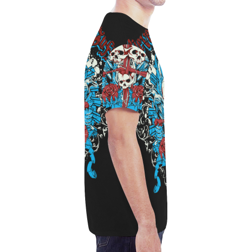 cross and skull New All Over Print T-shirt for Men (Model T45)