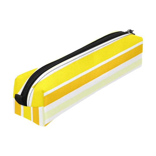 Sunshine Yellow Stripes Pencil Pouch/Small (Model 1681)
