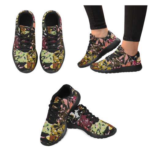 Foliage Patchwork #6 by Jera Nour Women's Running Shoes/Large Size (Model 020)