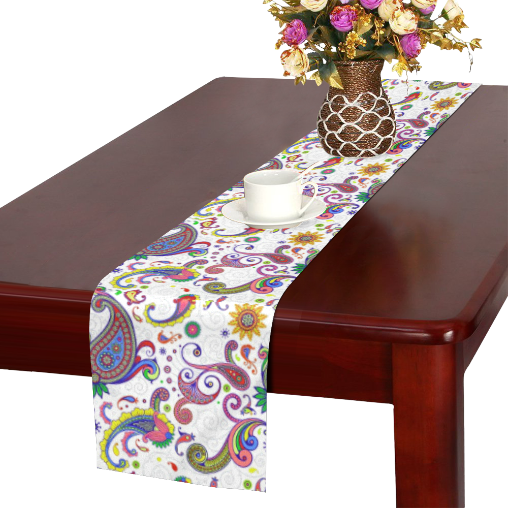 Bright paisley Table Runner 14x72 inch
