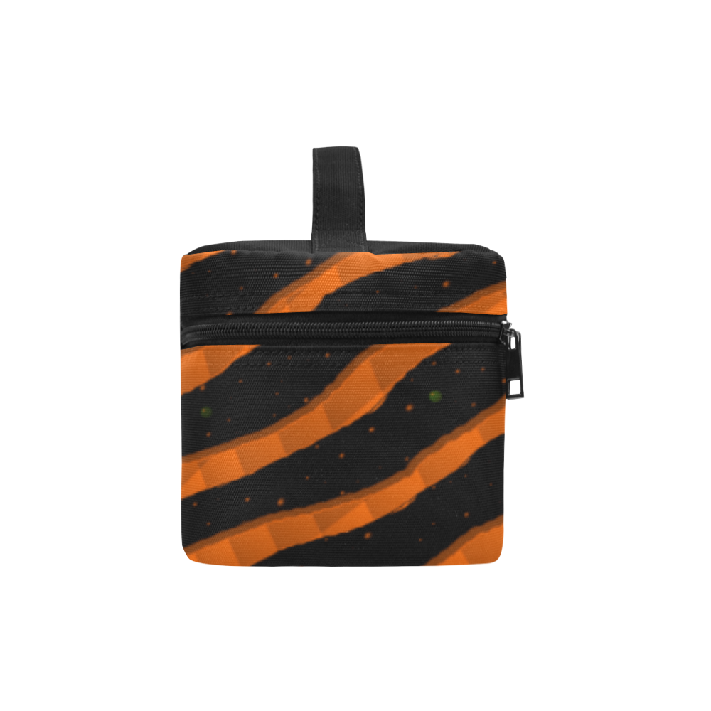 Ripped SpaceTime Stripes - Orange Cosmetic Bag/Large (Model 1658)