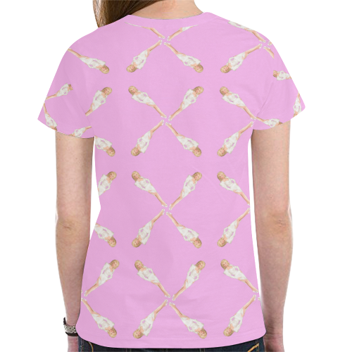 dolly pattern New All Over Print T-shirt for Women (Model T45)