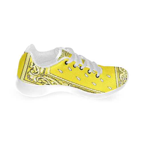 Yellow Bandana Women-White Women’s Running Shoes (Model 020)