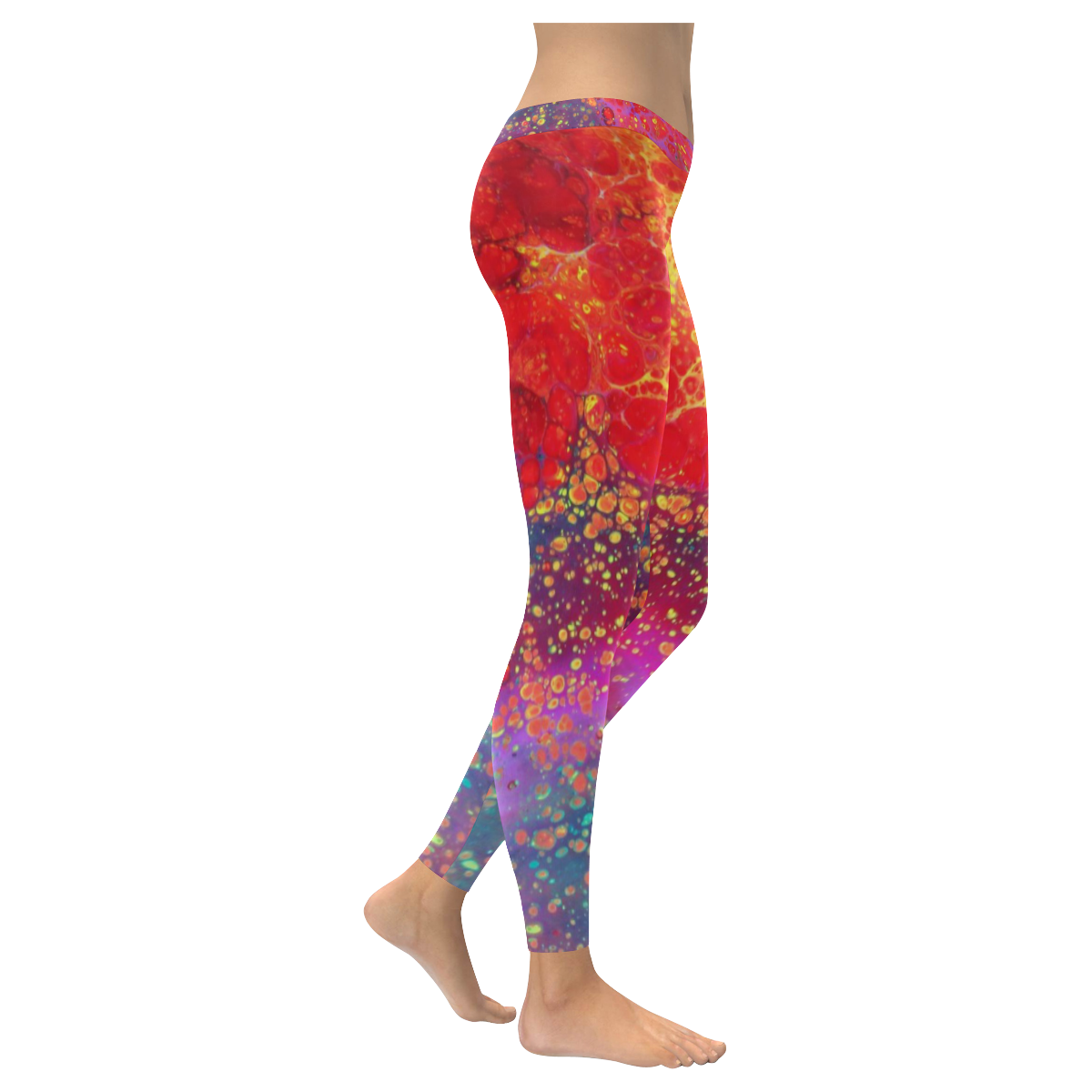 Love Colorful 1 Women's Low Rise Leggings (Invisible Stitch) (Model L05)