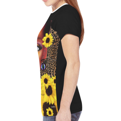 DEA$ARTSADD TSHIRT BLK New All Over Print T-shirt for Women (Model T45)