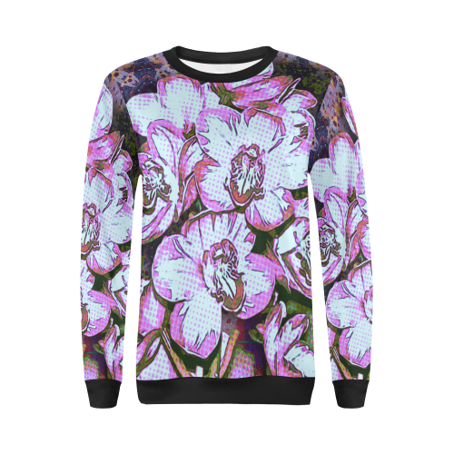 beauty in the night 9b2 All Over Print Crewneck Sweatshirt for Women (Model H18)