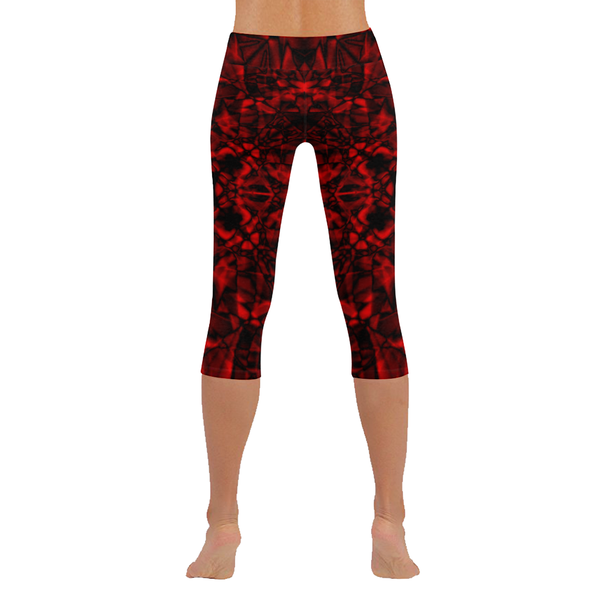 Cathedral of the damned Women's Low Rise Capri Leggings (Invisible Stitch) (Model L08)