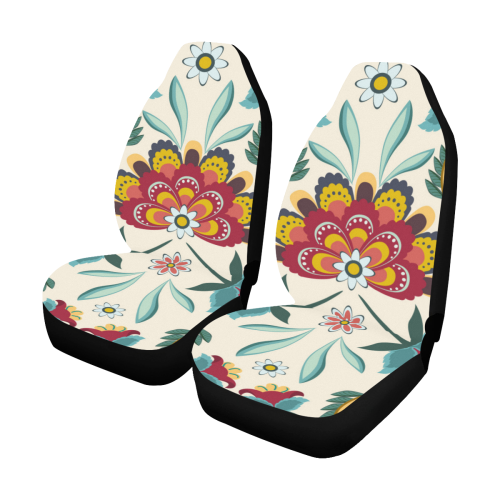 Awesome Batik Floral Car Seat Covers (Set of 2)