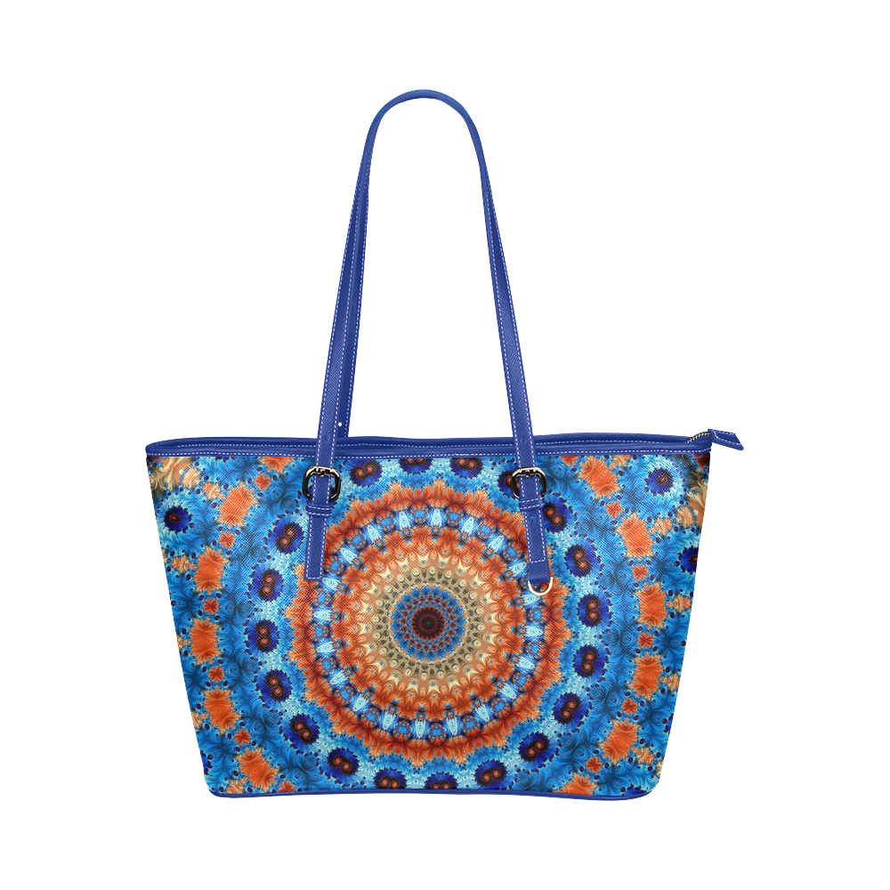 Kaleidoscope Leather Tote Bag/Small (Model 1651)