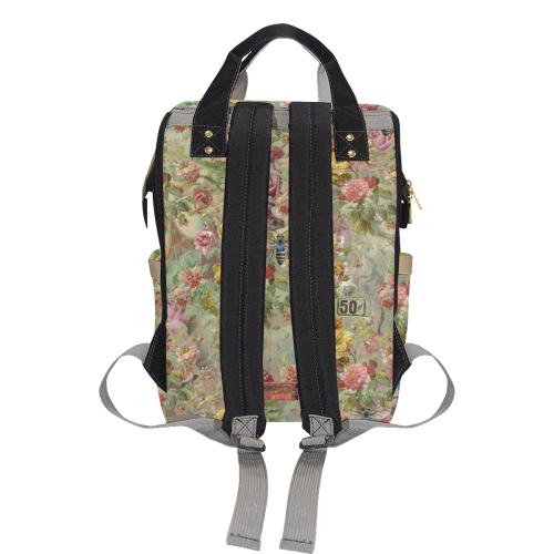Flower Festival Multi-Function Diaper Backpack/Diaper Bag (Model 1688)