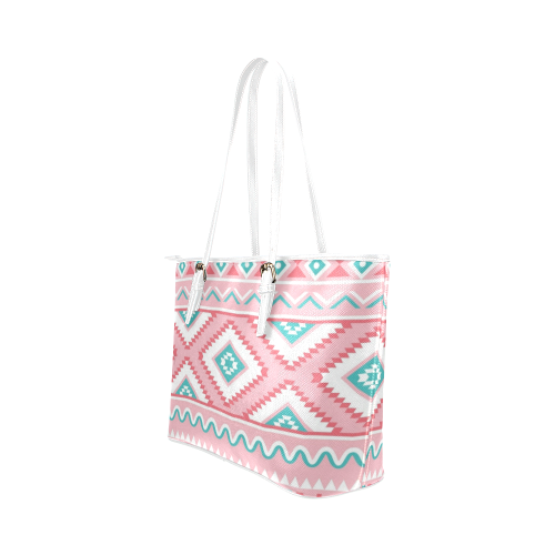 Aztec Pink Leather Tote Bag/Small (Model 1651)