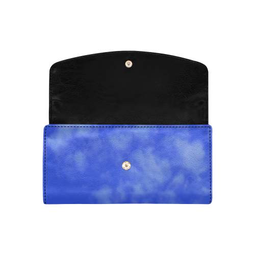 Blue Clouds Women's Flap Wallet (Model 1707)