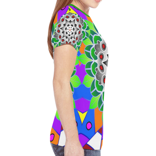 Party mandala New All Over Print T-shirt for Women (Model T45)