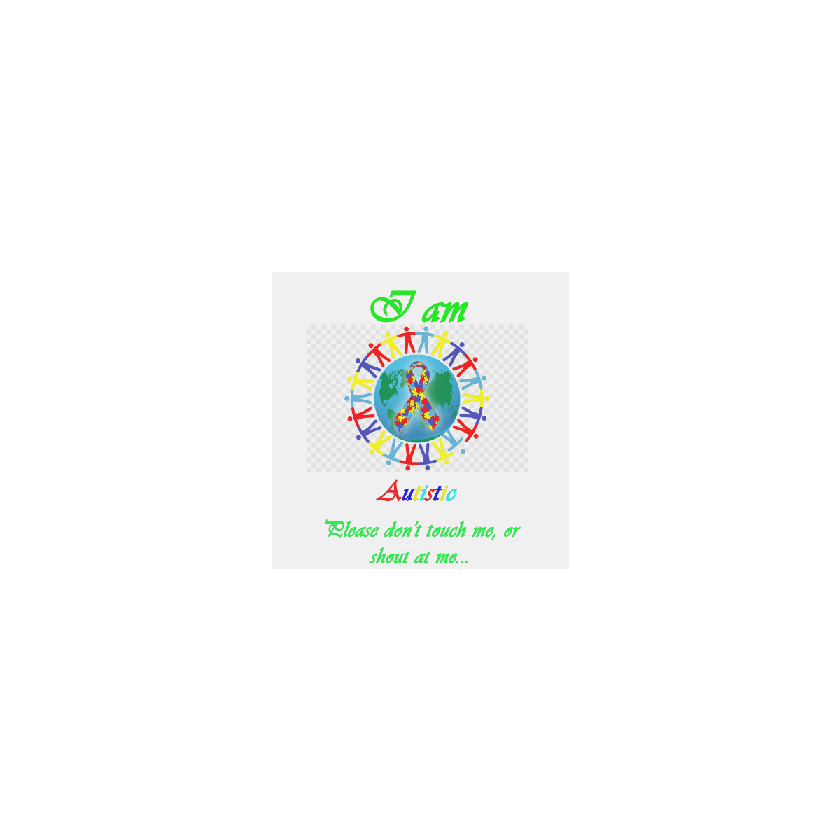 i am autistic Personalized Temporary Tattoo (15 Pieces)