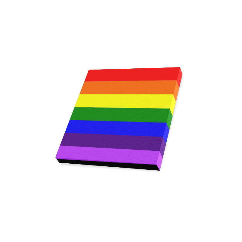 Rainbow Flag (Gay Pride - LGBTQIA+) Canvas Print 8"x8"