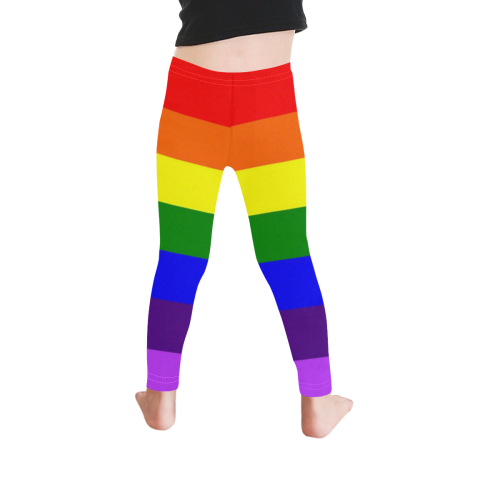Rainbow Flag (Gay Pride - LGBTQIA+) Kid's Ankle Length Leggings (Model L06)
