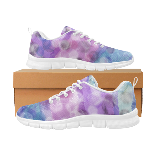 WATERCOLOR COLORFUL Women's Breathable Running Shoes (Model 055)
