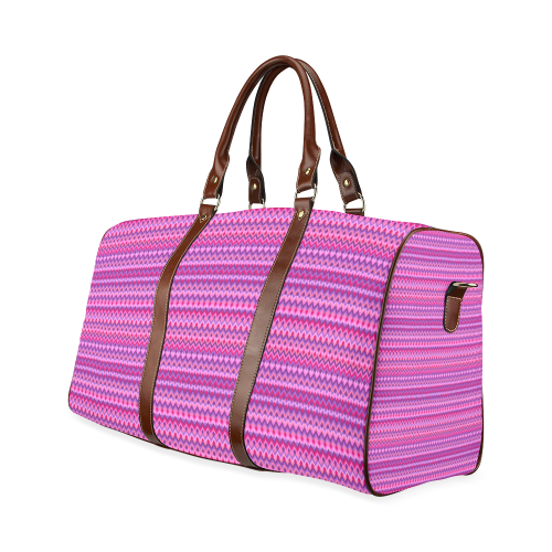 Multicolored wavy pattern Waterproof Travel Bag/Small (Model 1639)