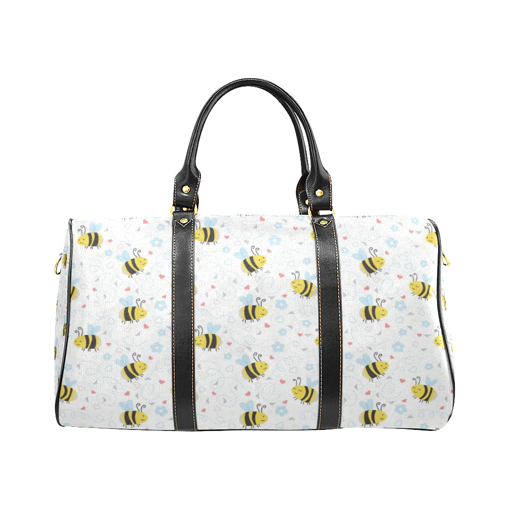 Cute Bee Pattern New Waterproof Travel Bag/Small (Model 1639)
