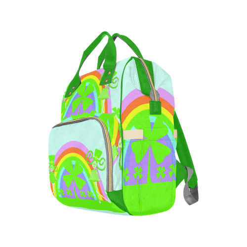 st.patricksdayrainbows71111bag Multi-Function Diaper Backpack/Diaper Bag (Model 1688)