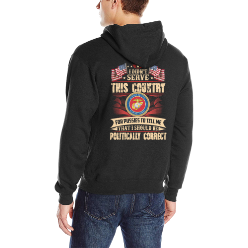 i didn't serve this country for pussies to te Men's Classic Hoodie (Model H17)