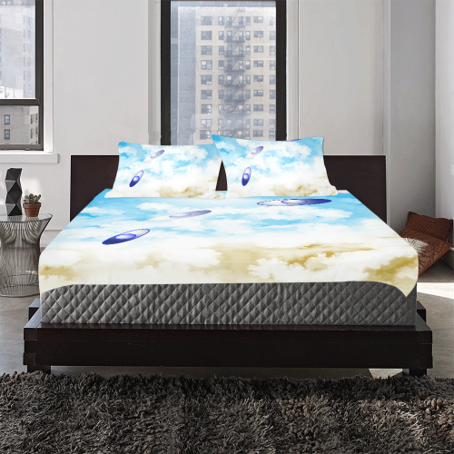 Love Blue 3-Piece Bedding Set