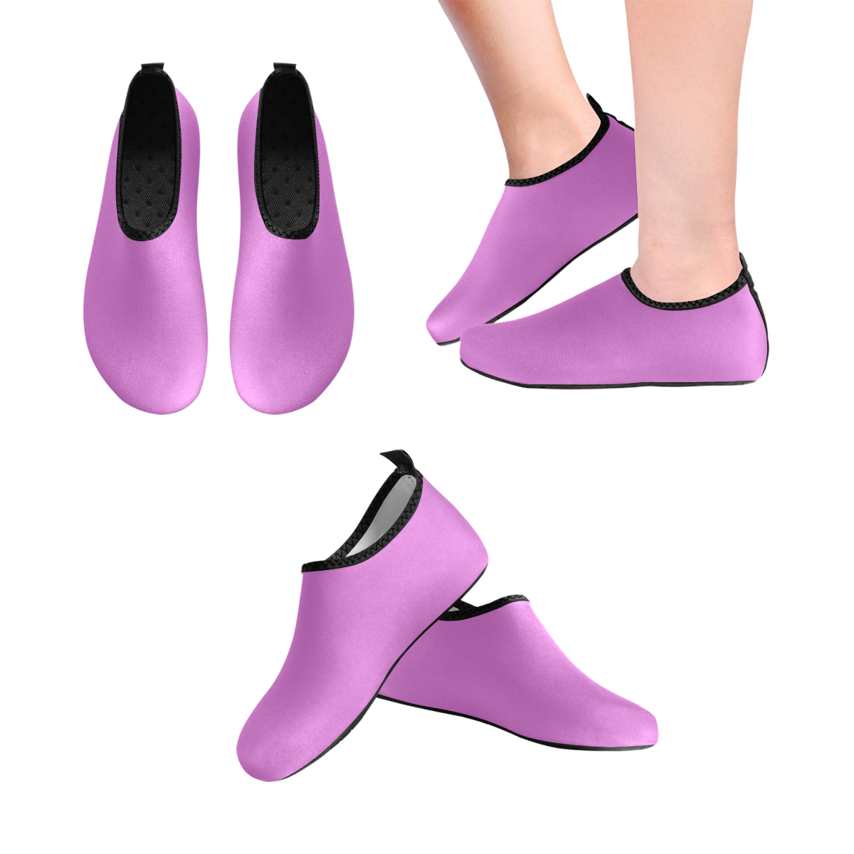 color orchid Women's Slip-On Water Shoes (Model 056)