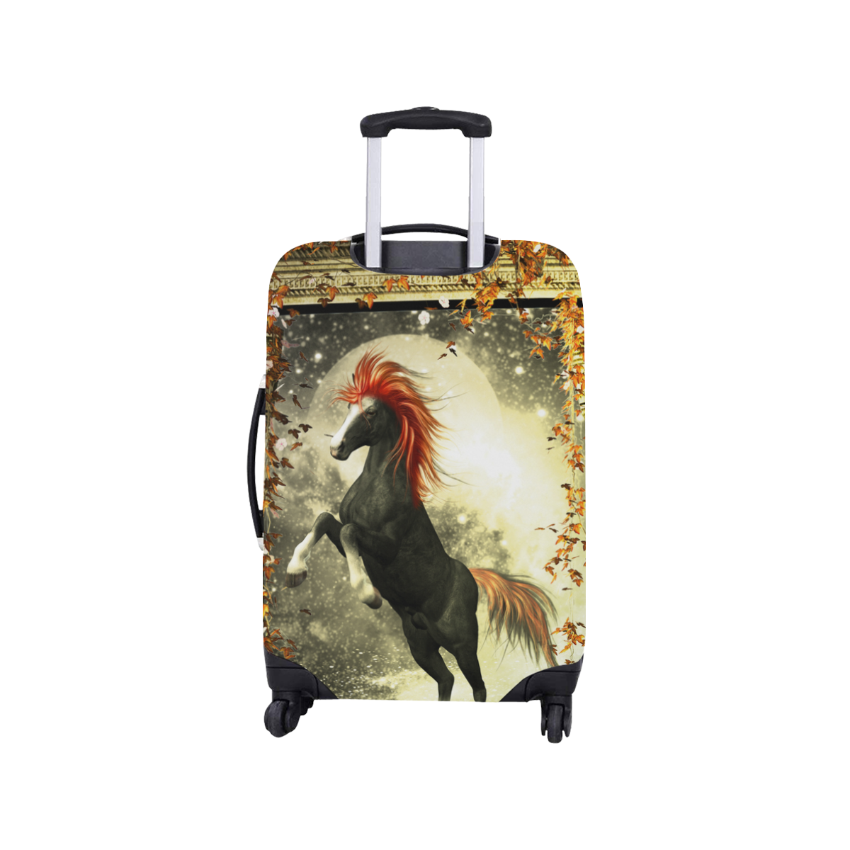 Wild horse in a fantasy world Luggage Cover/Small 18"-21"
