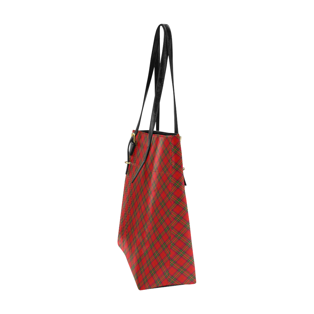 Red Tartan Plaid Pattern Euramerican Tote Bag/Small (Model 1655)