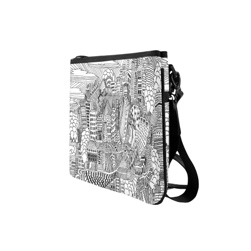 NYC doodle bag Slim Clutch Bag (Model 1668)