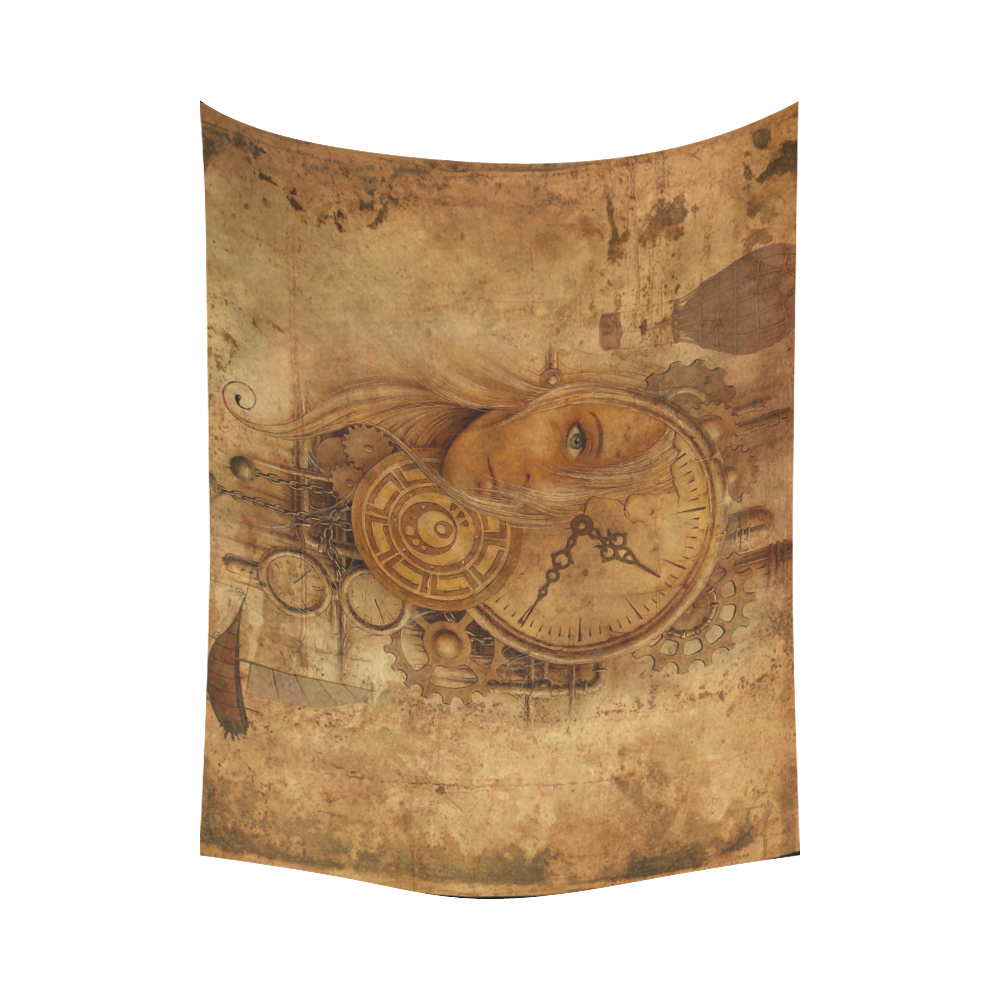 A Time Travel Of STEAMPUNK 1 Cotton Linen Wall Tapestry 80"x 60"