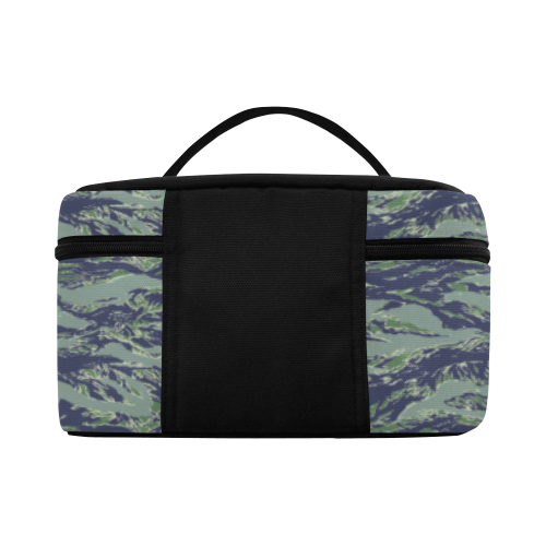 Jungle Tiger Stripe Green Camouflage Cosmetic Bag/Large (Model 1658)