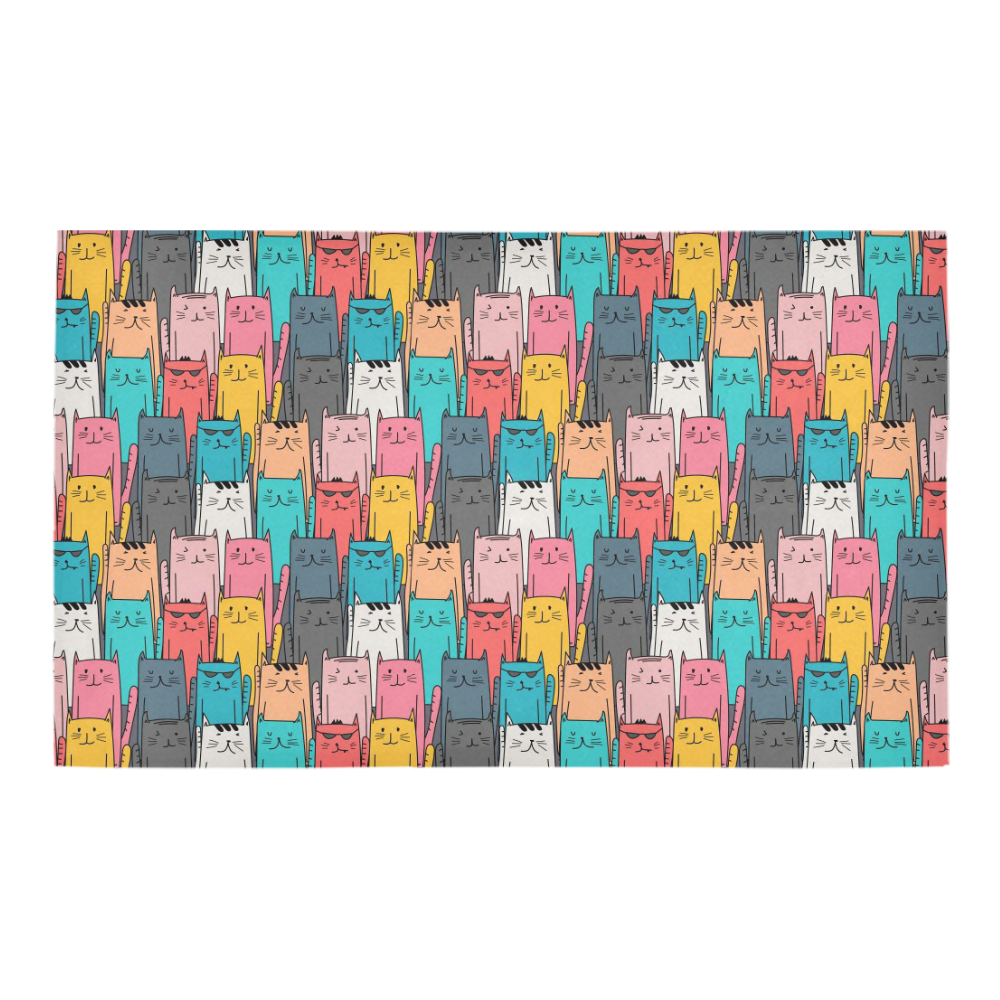 Cartoon Cat Pattern Azalea Doormat 30" x 18" (Sponge Material)