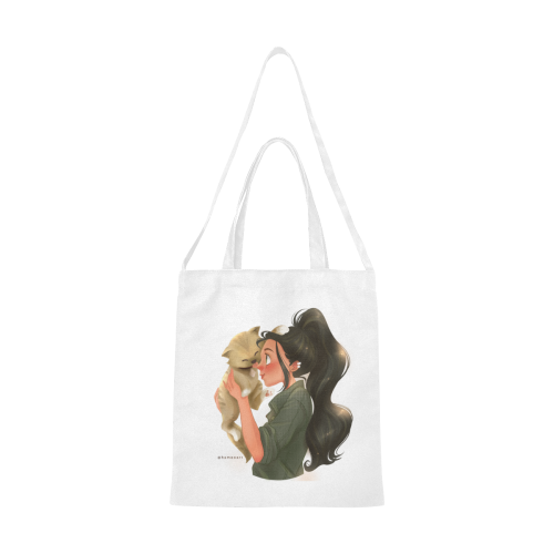 girlcatholding Canvas Tote Bag/Medium (Model 1701)